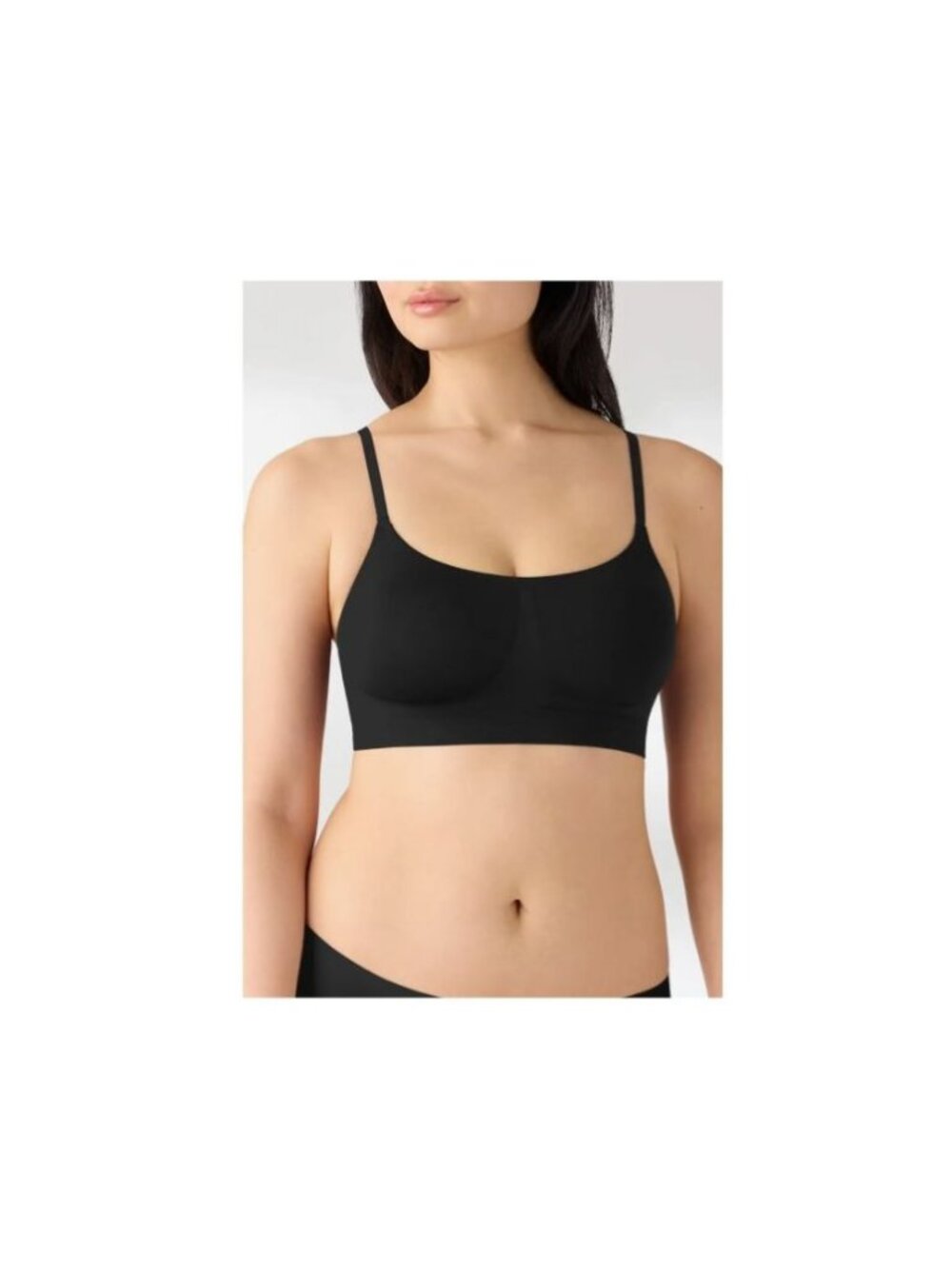 True & Co Soft Form Square Neck Wireless Bra Black Medium 34A-D - NL/WT New Tags